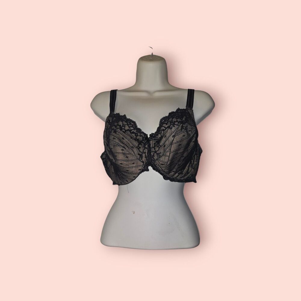 Chantelle Rive Gauche Lace Unlined Underwire Full Coverage Bra Black Comfort